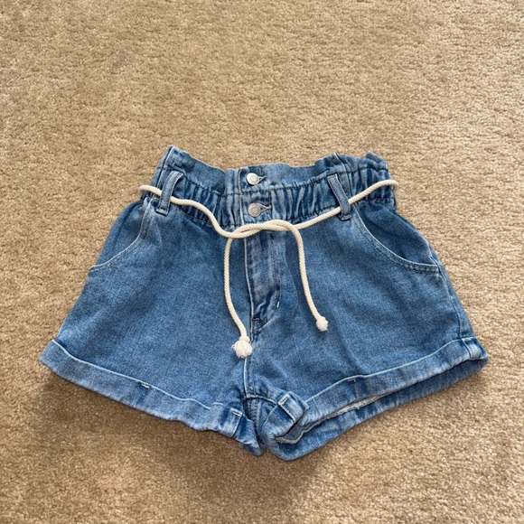PacSun Pants - PacSun Blue Jean Shorts with White Drawstring